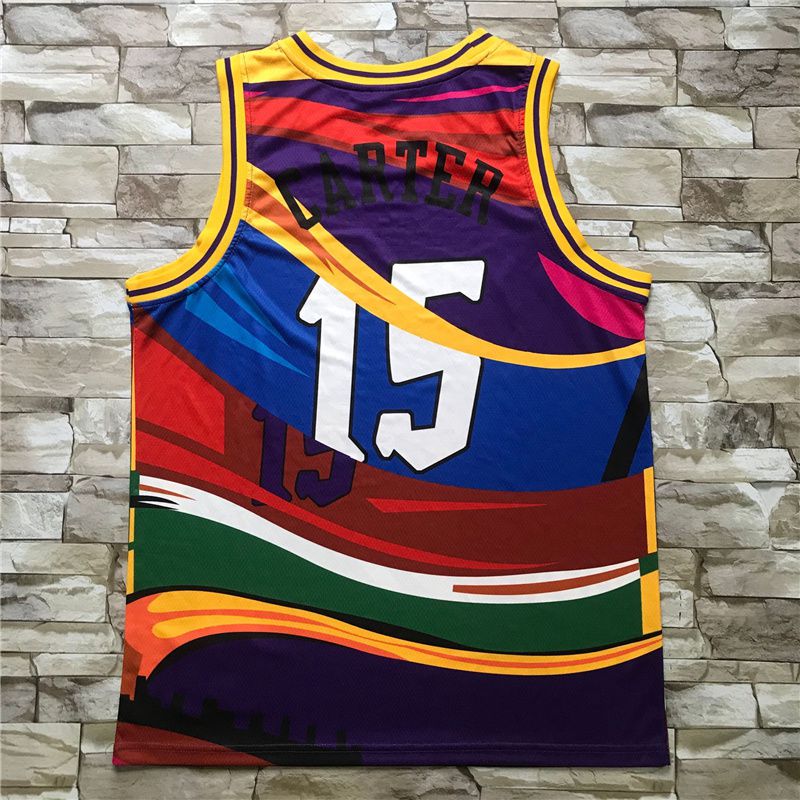 Men Toronto Raptors #15 Carter Heat transfer 2021 NBA Jersey